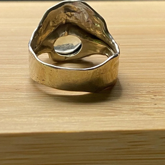 Sterling Silver Large Prasiolite Stone Statement Ring - Picture 14 of 16